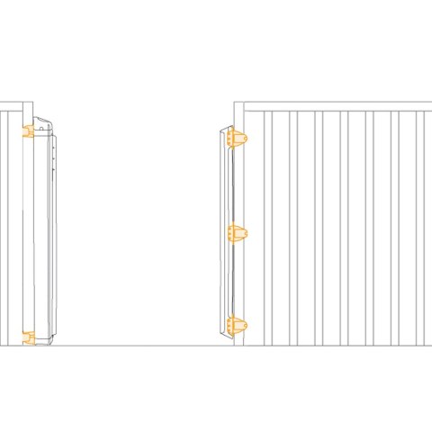 Lascal Zestaw montażowy osłony do poręczy biały