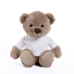 Miś pluszowy z koszulką, Maskotka Max, przytulanka Tullimals, brąz 30 cm