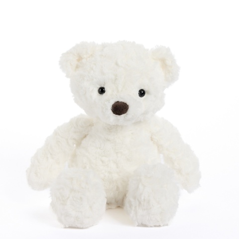 Miś pluszowy z koszulką, Tullimals Maskotka Milo, biały 25 cm