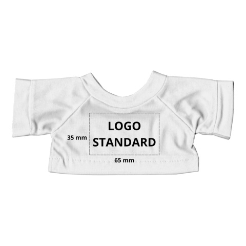 Miś pluszowy z koszulką, Tullimals Maskotka Milo, biały 25 cm