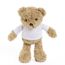 Miś pluszowy z koszulką, Tullimals Maskotka Milo, jasny brąz 25 cm