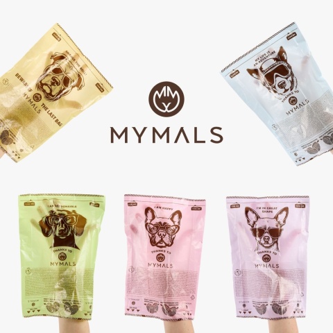 Worki dla psów MYMALS, 3x 8-pack | 360 szt | wykonane 100% z recycklingu